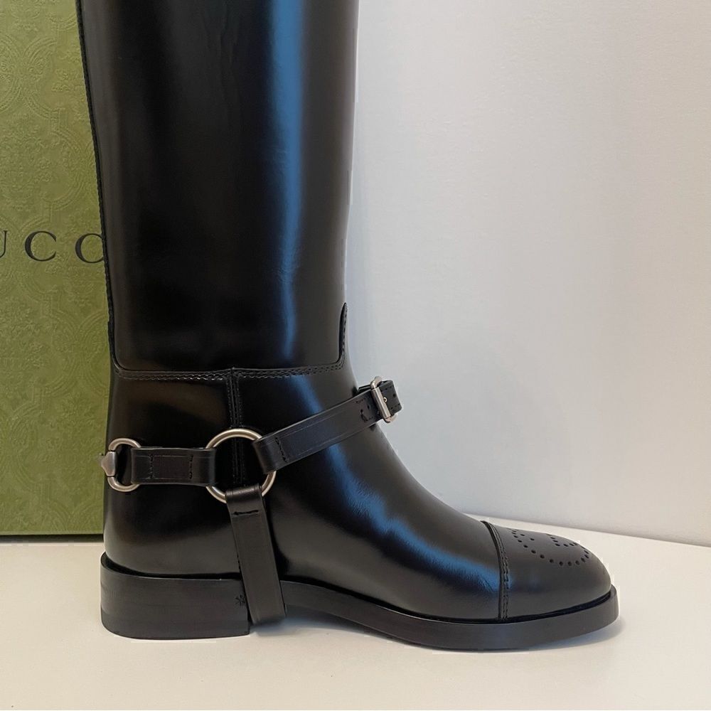 GUCCI
Harness Knee Boot Black/Amber Honey - Picture 11 of 15